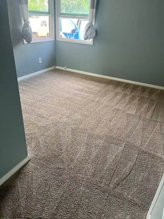 Bedroom carpet with fresh steam cleaning lines in Bear, DE