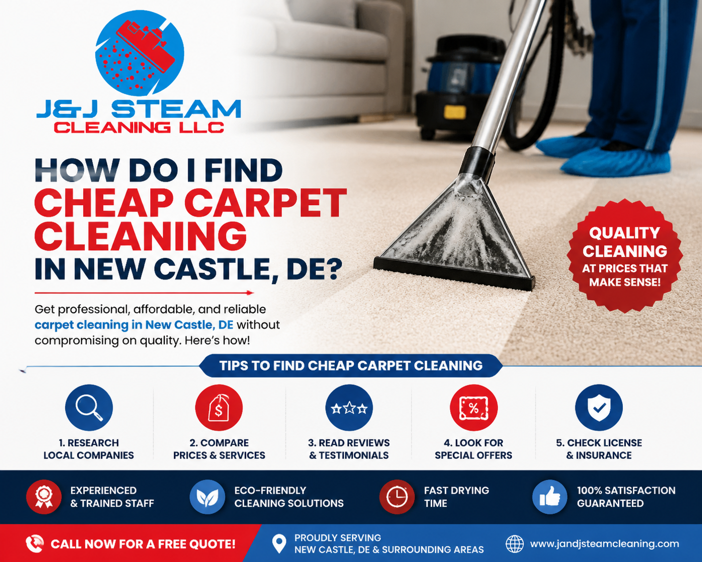 How to find cheap carpet cleaning in New Castle, DE